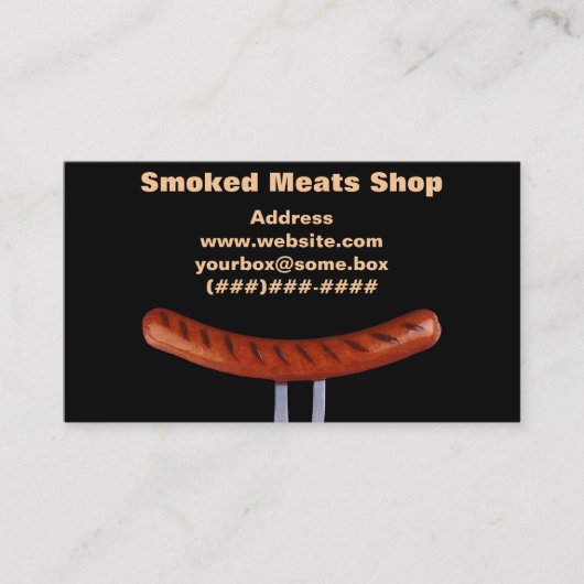 スモーク肉店 名刺 (正面)