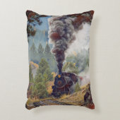 スモーク鉄道エンジン機関車付蒸気列車 アクセントクッション (正面(垂直))