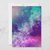 スモーク銀河系バー（ユダヤ教の）バル・ミツバーパーティー招待状 招待状 (裏面)