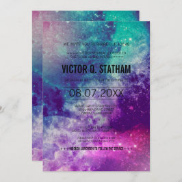 スモーク銀河系バー（ユダヤ教の）バル・ミツバーパーティー招待状 招待状