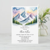 スモーク・マウンテンズ・ウィンター・カップル・シャワー 招待状 (スタンド正面)