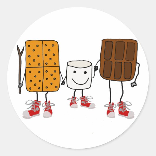 スモールおもしろいキャラクター漫画 ラウンドシール (正面)