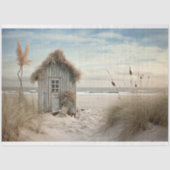 スモールで覆われたビーチハウスデクページ紙 薄葉紙 (正面)