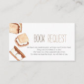 スモールのキャンプ赤ちゃんシャワーブックリクエストカード エンクロージャーカード (正面)