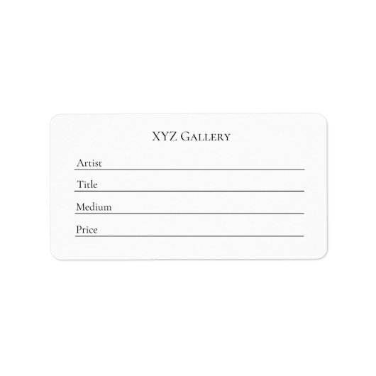 スモールアートショーラベルテンプレートシール ラベル (正面)