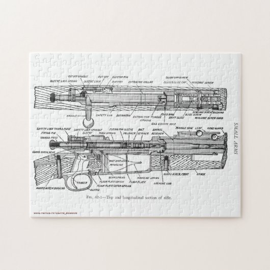 スモールアームズスプリングフィールドカットウェイパズル ジグソーパズル (横)