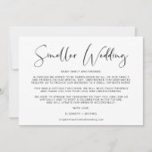 スモールウェディング プラン変更 エレガント 案内状 (正面)