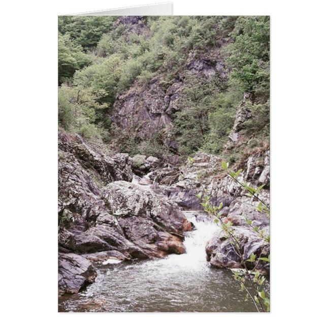 スモールウォーターフォール自然カード (正面)
