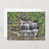 スモールウォーターフォール、バターミルク滝州パーク、NY ポストカード (正面/裏面)