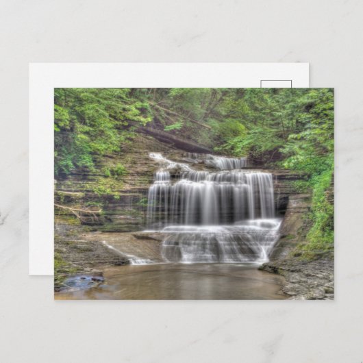 スモールウォーターフォール、バターミルク滝州パーク、NY ポストカード (正面/裏面)