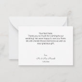 スモールウッドレース赤面&ピーチフローラサンキュー ノートカード (裏面)