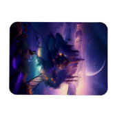 スモールオフショアアイランドウィズバケーションホーム マグネット (横)