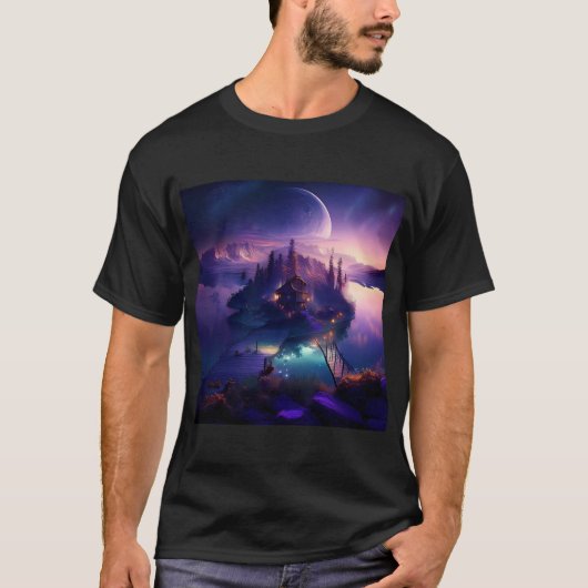 スモールオフショアアイランドウィズバケーションホーム Tシャツ (正面)