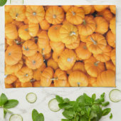 スモールオレンジ秋ハーベストカボチャ キッチンタオル (折り畳み)