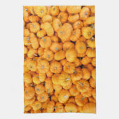 スモールオレンジ秋ハーベストカボチャ キッチンタオル (縦)