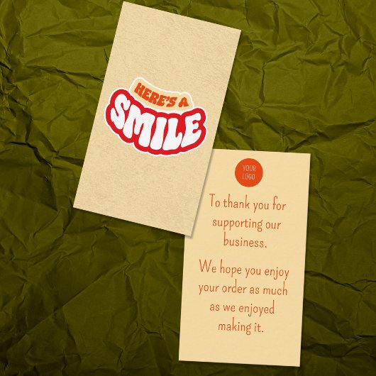 スモールカスタマーサンキュービジネスカード 名刺