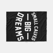 スモールカーブビッグドリームスボディビルジムジョーク フリースブランケット (正面(横))