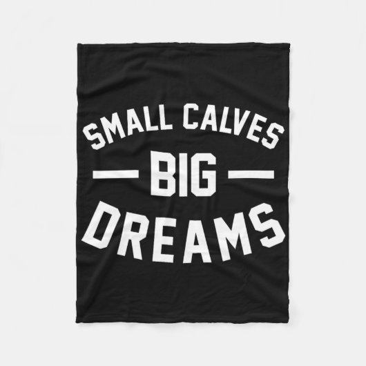 スモールカーブビッグドリームスボディビルジムジョーク フリースブランケット (正面)