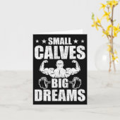 スモールカーブビッグドリームスボディビル重量挙げ カード (黄色い花)