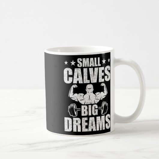スモールカーブビッグドリームスボディビル重量挙げ コーヒーマグカップ (右)