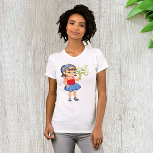 スモールガールホールディングデイジーメンズウィメンズTシャツ Tシャツ