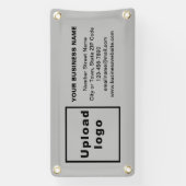 スモールグレーバナー上のビジネスブランド 横断幕 (縦)