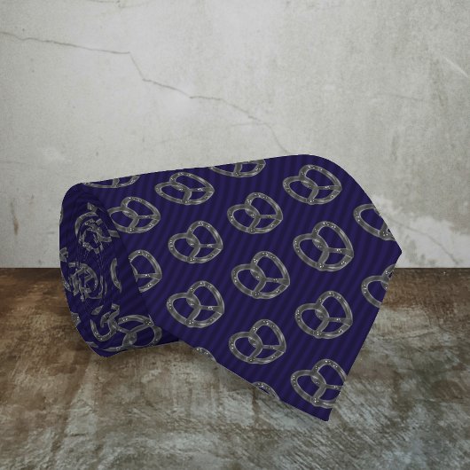 スモールグレープレッツェルオンダークストライプフォーマル ネクタイ