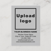 スモールグレーポートレートカードのビジネスブランド 名刺 (正面)