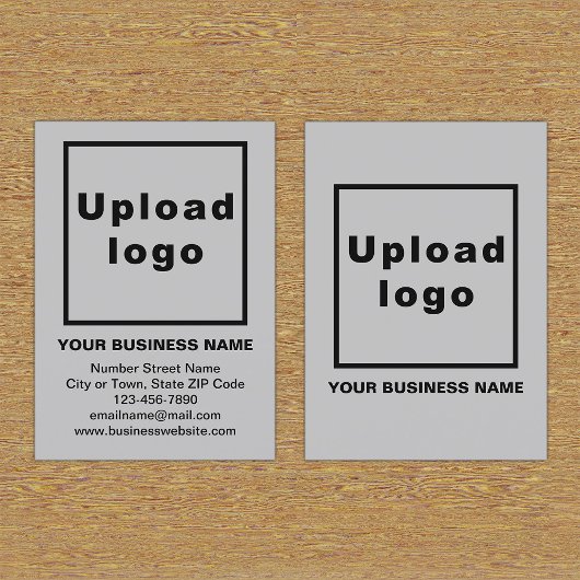 スモールグレーポートレートカードのビジネスブランド 名刺