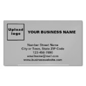 スモールグレー磁気カード上のビジネスブランド マグネット名刺 (正面)