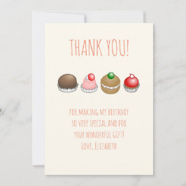 スモールケーキ誕生日 サンキューカード