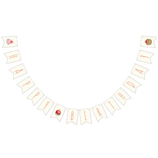 スモールケーキ誕生日 バンティングフラッグ (全)