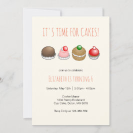 スモールケーキ誕生日 招待状