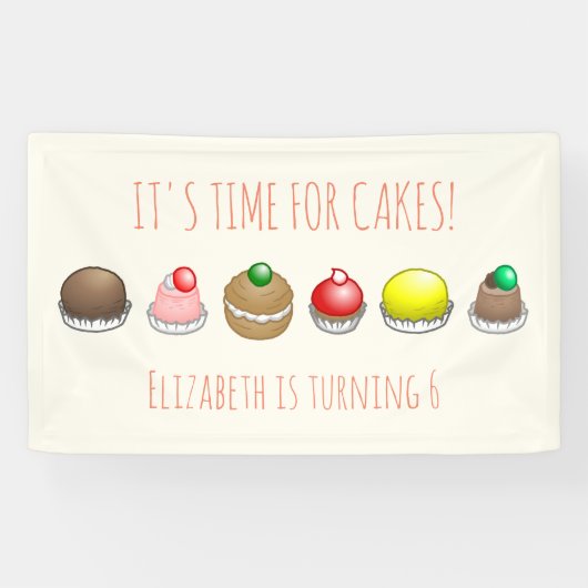 スモールケーキ誕生日 横断幕 (横)