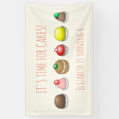 スモールケーキ誕生日 横断幕 (縦)