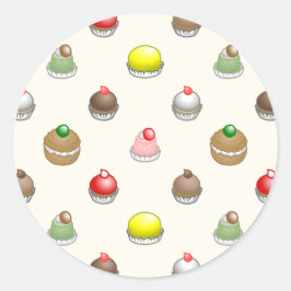 スモールケーキ パターン ラウンドシール