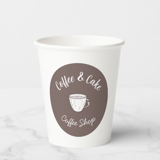 スモールコーヒーショップコテージ 紙コップ (正面)