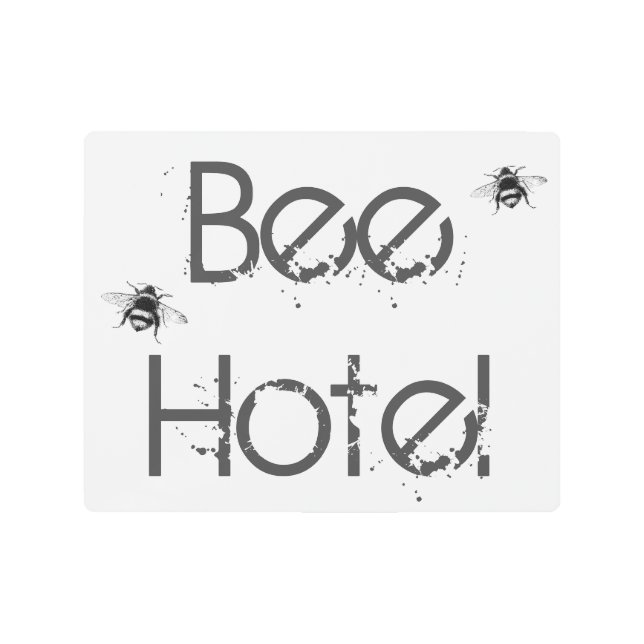 スモールサインビーホテル メタルプリント (正面)