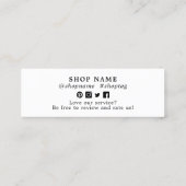 スモールサンキュー鮮やかなSky Mini名刺 スキニー名刺 (裏面)