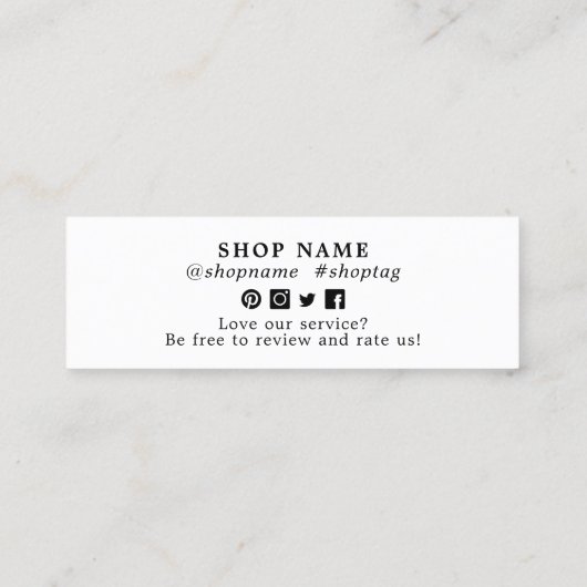 スモールサンキュー鮮やかなSky Mini名刺 スキニー名刺 (裏面)