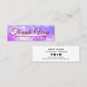 スモールサンキュー鮮やかなSky Mini名刺 スキニー名刺 (正面/裏面)