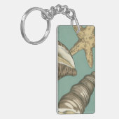 スモールシェルトリオオンティール（緑がかった色） キーホルダー (正面左)
