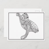 スモールシータートルラインスケッチ ポストカード (正面/裏面)