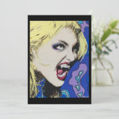スモールスケールプリントの「Kiss Hard」絵画 招待状 (スタンド正面)