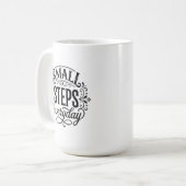 スモールステップを毎日 積み重ねるミニマリストの一致団結と成長 コーヒーマグカップ (正面左)