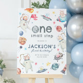 スモールステップ宇宙1st誕生日パーティーウェルカムサイン ポスター