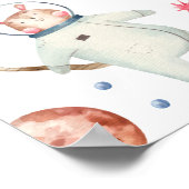 スモールステップ宇宙1st誕生日パーティーウェルカムサイン ポスター (角)