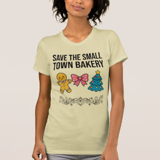 スモールタウンのベーカリーを救えTシャツ | あたたかいPNG かわいい Tシャツ