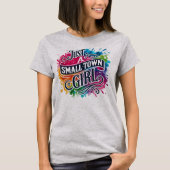 スモールタウンの少女 カラースプラッシュ Tシャツ (正面)