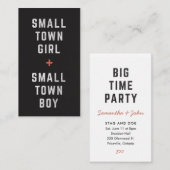 スモールタウンのStag & Doeチケット – カスタマイズ可能な色 名刺 (正面/裏面)
